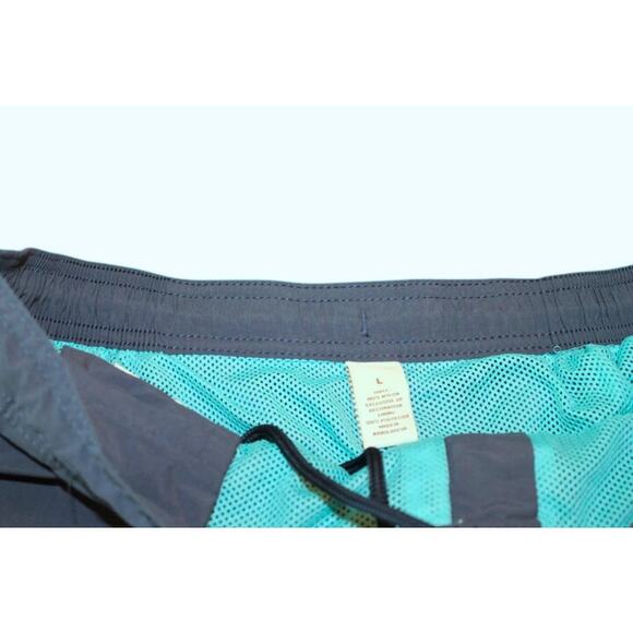 Caribbean Swimwear Men Bathing Suit Large Dark Blue Colorful Anime Koi Print NWT - Picture 5 of 9